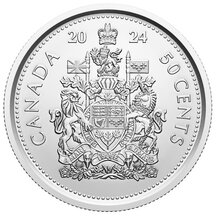 50 Cents Canada 2024 - Coat of Arms of Canada