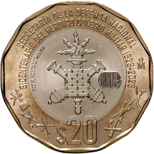20 Pesos Mexico 2023 - Military Academy