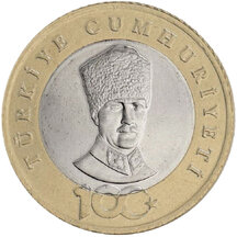 5 Lira Turkey 2023 - 100th Anniversary of the Republic