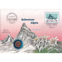 Numismatic Envelope Switzerland 1986 - Finsteraarhorn