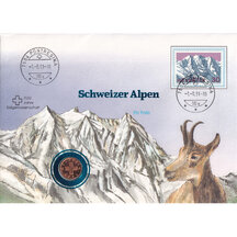 Numismatic Envelope Switzerland 1986 - Piz Palu