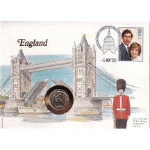 Numismatic envelope England 1983