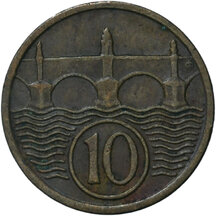 10 Haler Czechoslovakia 1935