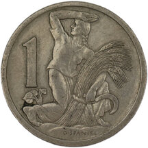 1 Koruna Czechoslovakia 1922