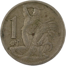 1 Koruna Czechoslovakia 1922