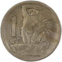 1 Koruna Czechoslovakia 1946