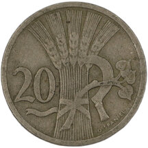 20 Halier Czechoslovakia 1921