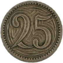 25 Haler Czechoslovakia 1933
