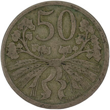 50 Haler Czechoslovakia 1921