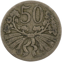 50 Haler Czechoslovakia 1922