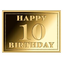 3000 Francs Chad - Happy 10th Birthday