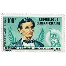 Stamp Central African Republic 1965 - Abraham Lincoln