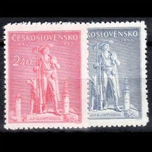 Series of stamps Czechoslovakia 1945 - Jan Sladký-Kozina