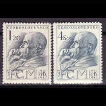 Series of Stamps Czechoslovakia 1947 - T.G. Masaryk