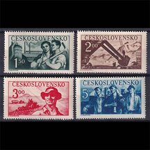 Series of Stamps Czechoslovakia 1950 - Anniversary of Liberation