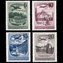 Series of Stamps Czechoslovakia 1951 - Air Spa
