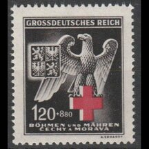 Stamp Protectorate of Bohemia and Moravia 1943 - 120 h Red Cross