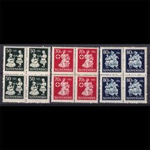 Series of Stamps Slovakia 1943 - Charitable (blocks of four)