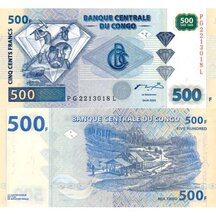 500 Francs 2002 Congo