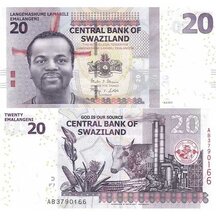 20 Emalangeni 2017 Swaziland