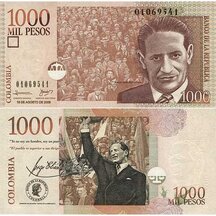 1000 Pesos 2009 Colombia