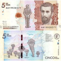 5000 Pesos 2015 Colombia