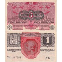 1 Crown 1916 (overprint 1919) Austria