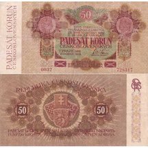 50 Korunas 1919 Czechoslovakia