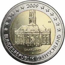 2 EURO Germany 2009 - Federal State of Saarland A