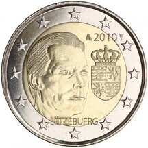 2 EURO Luxembourg 2010 - Coat of Arms of Grand Duke Henri