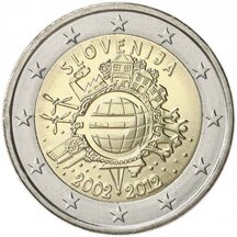 2 EURO Slovenia 2012 - 10 years of the Euro currency