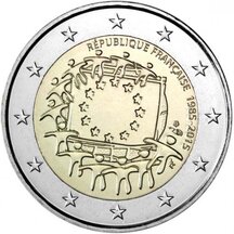 2 EURO France 2015 - EU flag