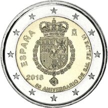2 EURO Spain 2018 - 50th Birthday of Felipe VI.
