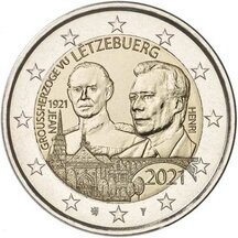 2 EURO Luxembourg 2021 - Grand Duke Jean - relief