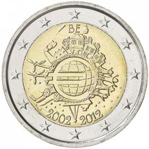 2 EURO Belgium 2012 - 10 years of the Euro currency