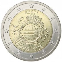 2 EURO Estonia 2012 - 10 years of the Euro currency