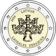 2 EURO Latvia 2020 - Latgalian Ceramics