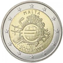 2 EURO Malta 2012 - 10 years of the Euro currency