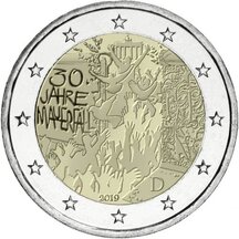 2 EURO Germany 2019 - Berlin Wall