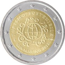 2 EURO San Marino 2017 - World Year of Tourism