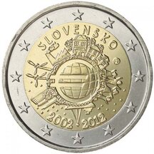 2 EURO Slovakia 2012 - 10 years of the Euro currency
