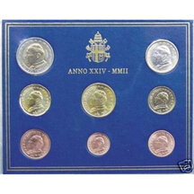 Official Vatican Euro Coin Set 2002