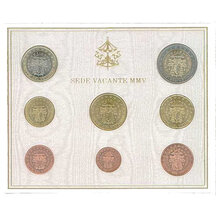 Official Vatican Euro Coin Set 2005 - Sede Vacante