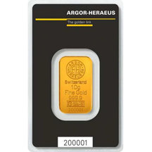 Gold Bar Argor-Heraeus 10 g