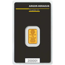 Gold bar Argor-Heraeus 2 g