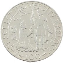 100 Kčs Czechoslovakia 1948 - Charles University