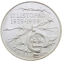 100 Kčs Czechoslovakia 1989 - 17th November