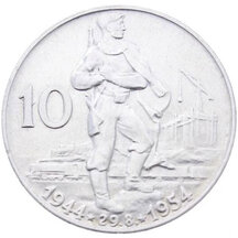 10 Kčs Czechoslovakia 1954 - SNP