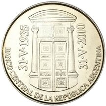 2 Pesos Argentina 2010 - Central Bank