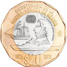 20 Pesos Mexico 2021 - Navy